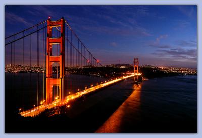 Night at Golden Gate by fritzkurt