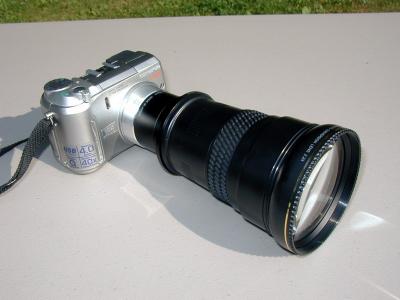 Raynox DCR-2020Pro 2.2x Telephoto Conversion lens.