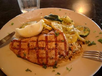 Followed up by 25 dollar plate of fresh, tender salmon. Best seafood lunch i've had in a while