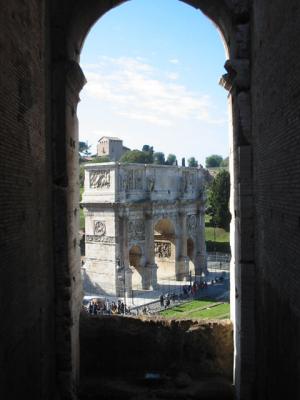 Arch of Constantine from the Colosseum