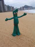 Gumby shows off his new speedo