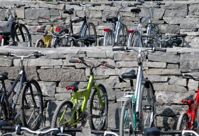 Rental Bikes Parked at Dn Aonghasa Visitor Center (Co. Galway)