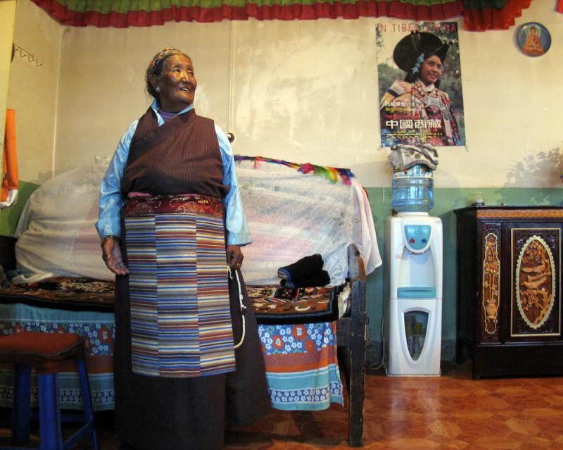 Tibetan woman at home, Lhasa, Tibet, 2004