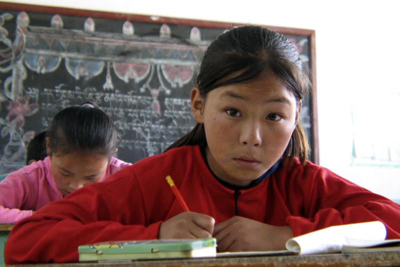 Student, Special Needs School, Lhasa, Tibet, 2004