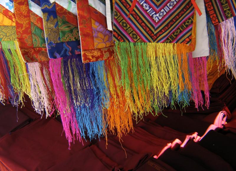 Fabric, Jokhang Bazaar, Lhasa, Tibet, 2004