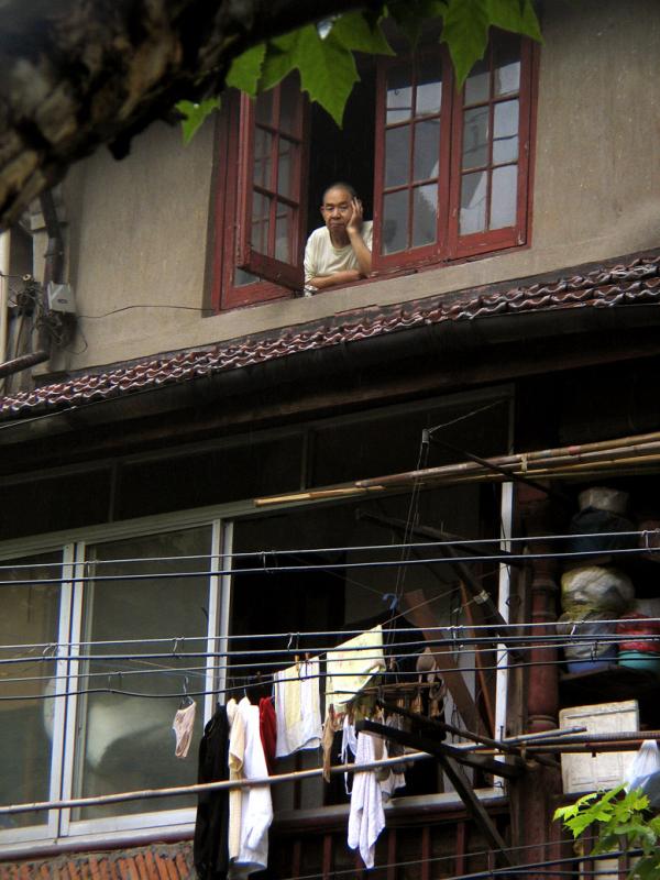 Wet laundry, Shanghai, China, 2004