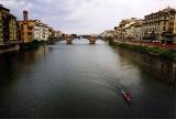 Rowing the Arno, Florence, Italy, 1999