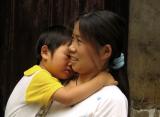 Shy child, Zhujiajiao, China, 2004