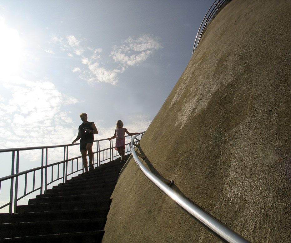 Visitors overlook, Three Gorges Dam Project, Sandouping, China, 2004