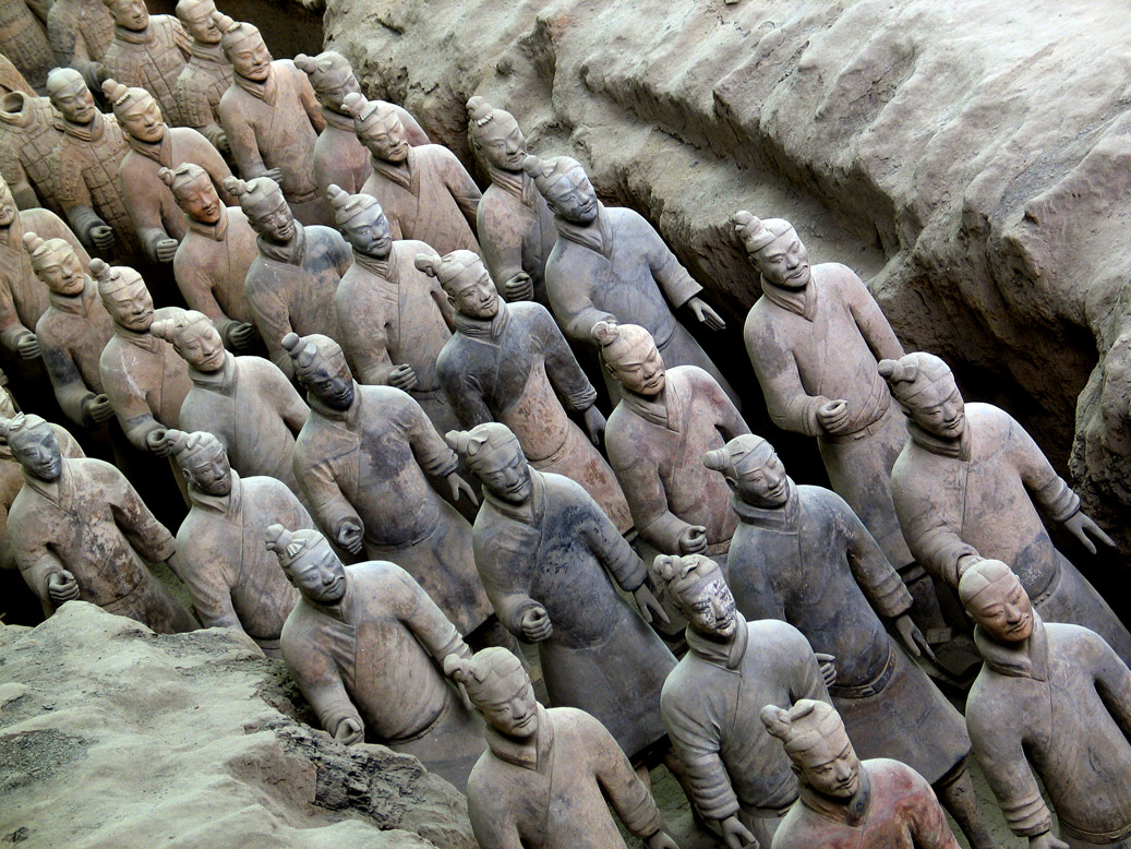 On the march, Emperor Qins Tomb, Xian, China, 2004