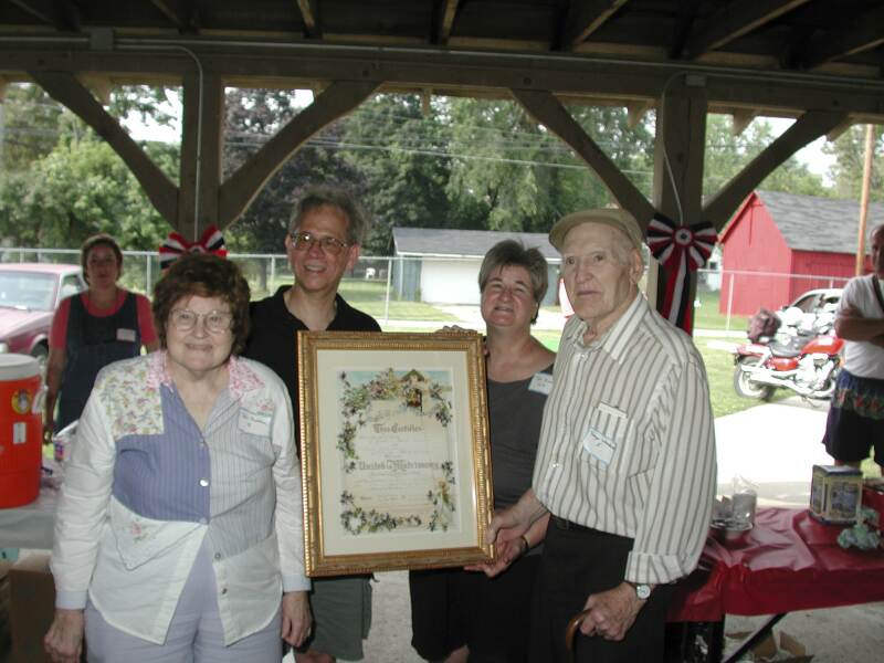 Aunt Pat & Uncle Roger With Wedding Certificate