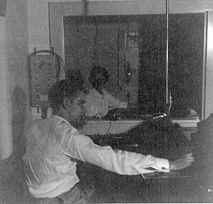 Rare photo of Bob Brandel at the controls