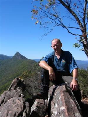 Wayne on Top of Cathedral Ranges