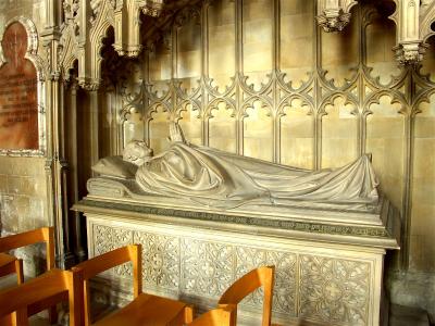 One of the many tombs inside Canterbury Cathedral