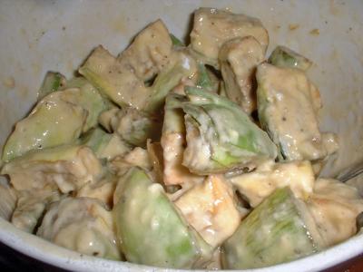 battered baby artichokes for frying