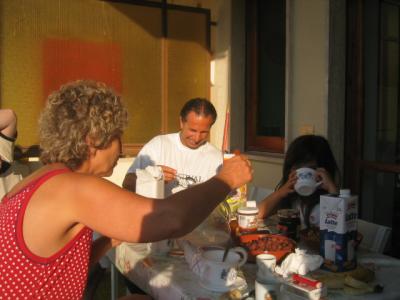 Another great meal in the sun