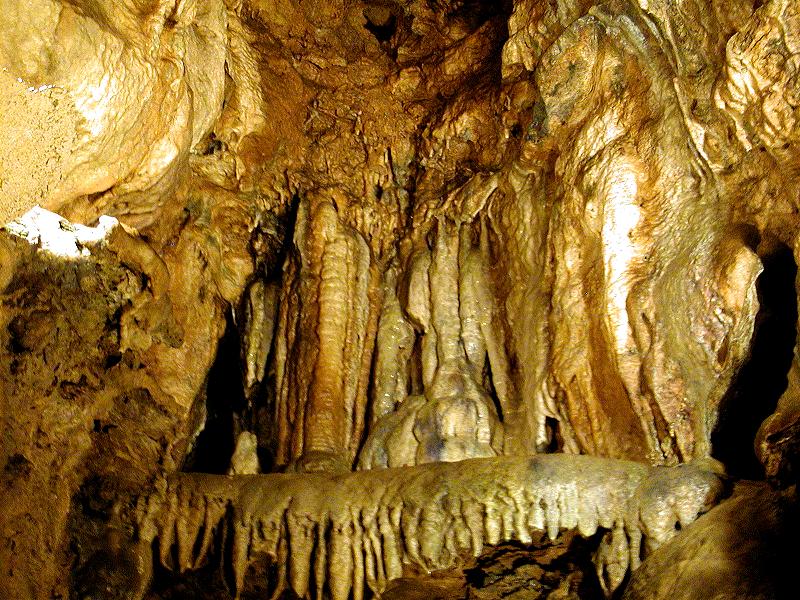 Mineral deposits in the Linville Cavern