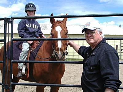 Miss Olivia, Bailey, Grandpa Cris