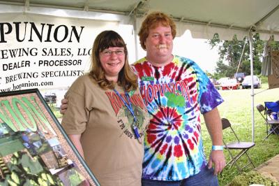 Dave and Becky Pyle, represeting Hop Union