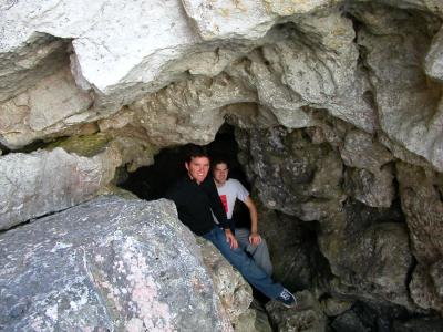 Gord and Pete in the cave.
