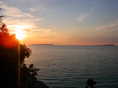 Another shot of the sunset over the islands.