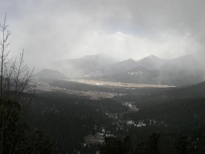 Snowy day in Rocky Mountain National Park.