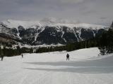 Avalanche chutes on the next mountain over.