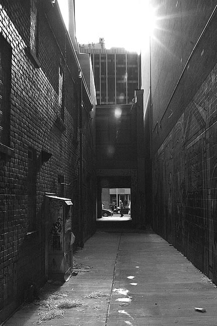 View from the alley