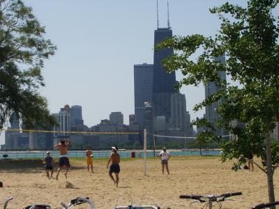 Volleyball, skyline