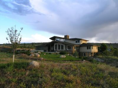 Cam and Trish built this house, with its million dollar views of the ranch and the Big Horn Mountains.