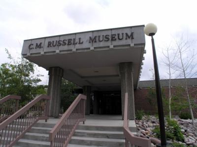 After getting a slow leak fixed in my right front tire (not so easy on Sunday, the 4th of July), I stole an hour and visited the C.M. Russell Museum complex in Great Falls. Russell was one of the most famous of the 'cowboy' painters.