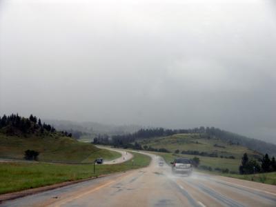 In the hills above the Little Big Horn in southern Montana, we encounter a sudden thunderstorm.