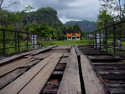 Bridge to wooden hut * by Alec Ee