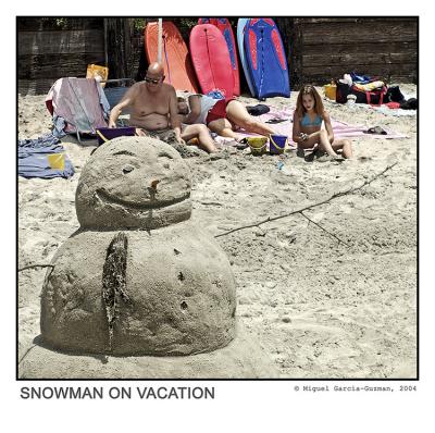 7th place (tie)Snowman on Vacation by Miguel Garcia-Guzman