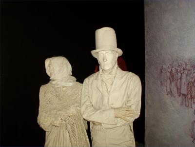 Ghosts of  emigrants at the Cobh museum