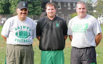 Varsity Football Coaches Gary Bayne, Ryan McManus, Gavin Rebello