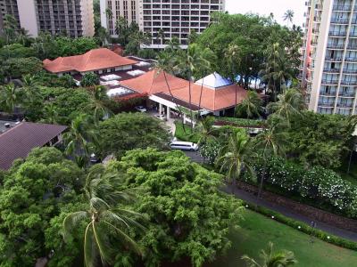 The grounds of the Hilton Hawaiian Village