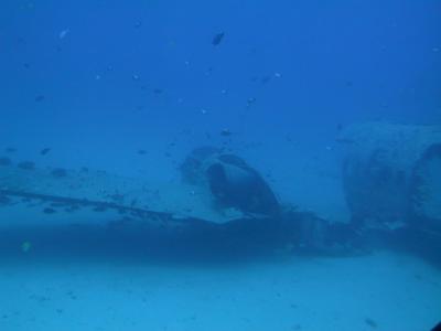 Sunken aircraft wreck