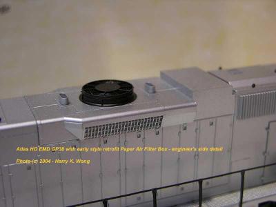 Atlas HO: GP38 with new retrofit-style early air filter box
