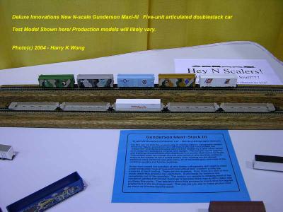Deluxe Innovations N scale: New Gunderson Maxi-3 test model