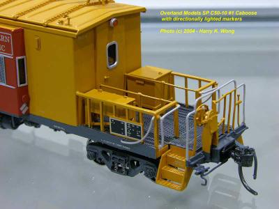 Overland HO: SP #1 caboose with directionally lighted end marker lamps!