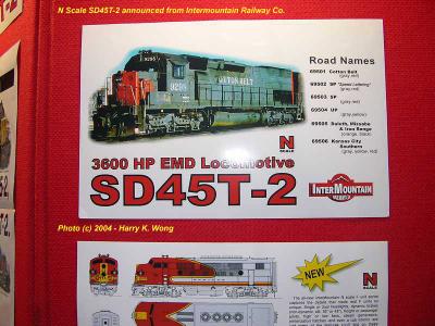 Intermountain N scale: new SD45T-2s for N-scalers too!