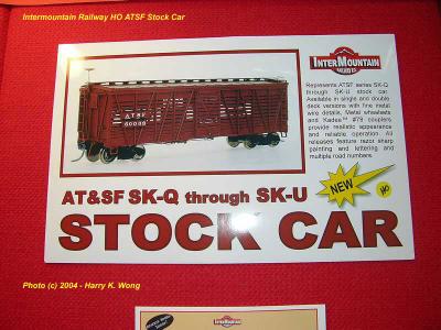 Intermountain HO: ATSF SK-Q thru SK-U Stock Car