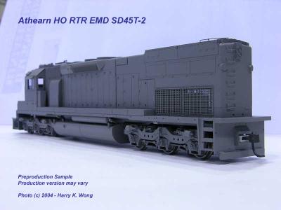 Athearn HO RTR SD45T-2 - Rear 3/4 view