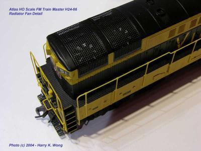 Atlas HO Train Master - Radiator Fan detail