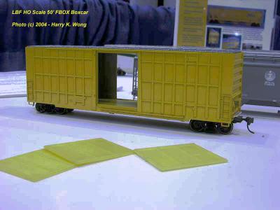 LBF HO & N: 50' FBOX car - early test sample of HO version pictured.
