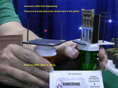 Awesome nano-sized LEDs from N-gineering. N scale structures pictured!