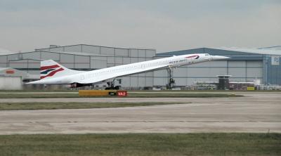 Concorde leaving Manchester for the last time.