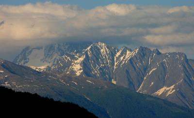 Bietschhorn from Sion (summit in cloud)