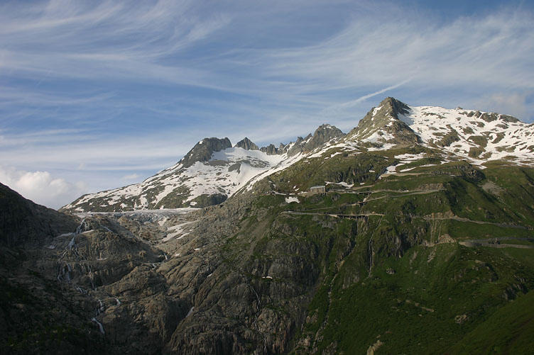 Rhonegletscher and Furkahorn